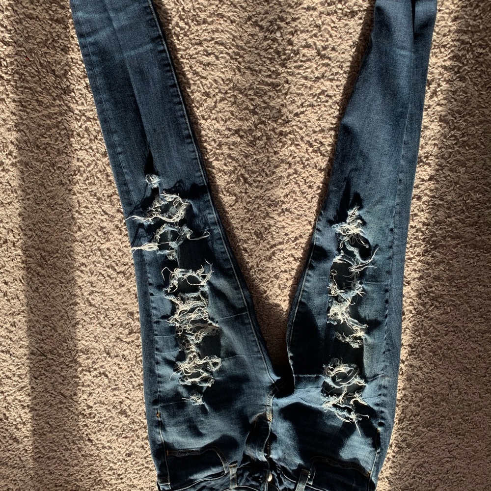 American Eagle extra ripped skinny jeggings S-4